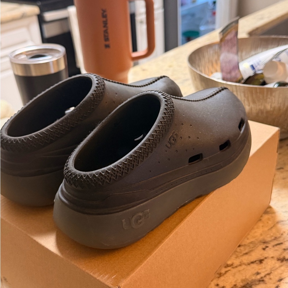 UGG Kids Dark Brown Slip-On Loafers